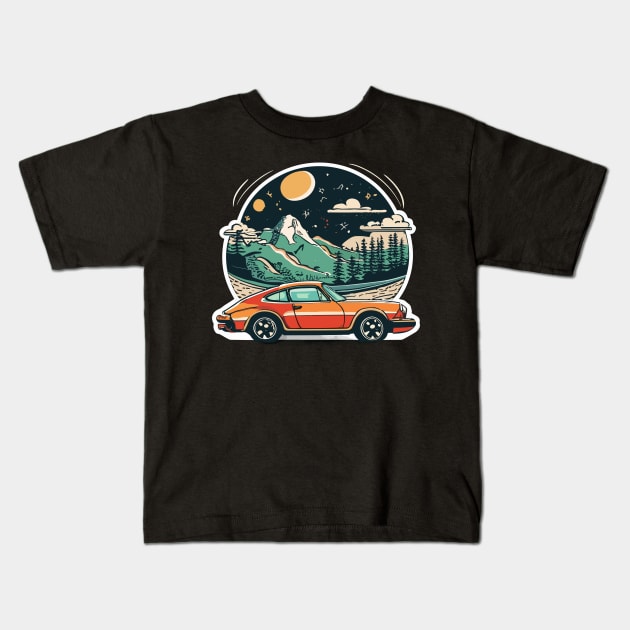 Porsche 911 | Vintage Car Kids T-Shirt by kknows